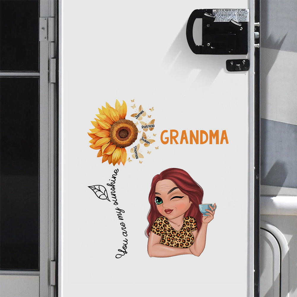 You Are My Sunshine Grandma - Personalized Custom Decal