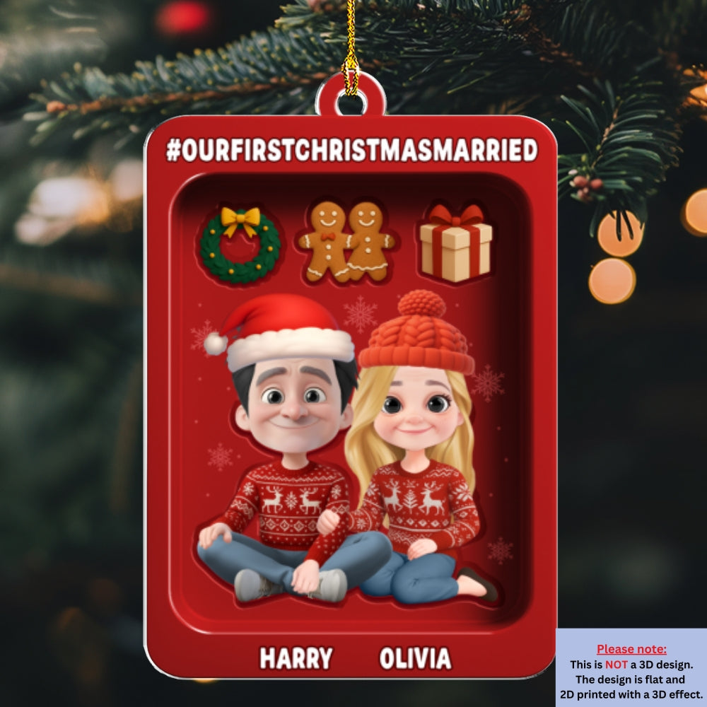 Couple First Christmas Kit - Personalized Custom Acrylic Ornament