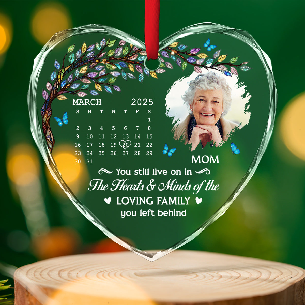 You Still Live On - Personalized Custom Glass Ornament