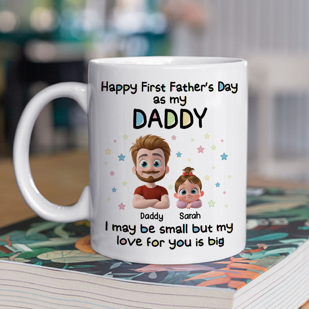 First Father Day With Baby - Personalized Custom Coffee Mug
