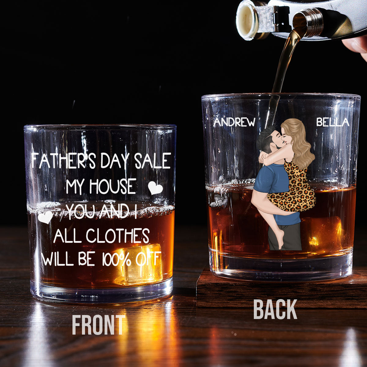 This Sale Ends In Bed - Personalized Custom Whiskey Glass