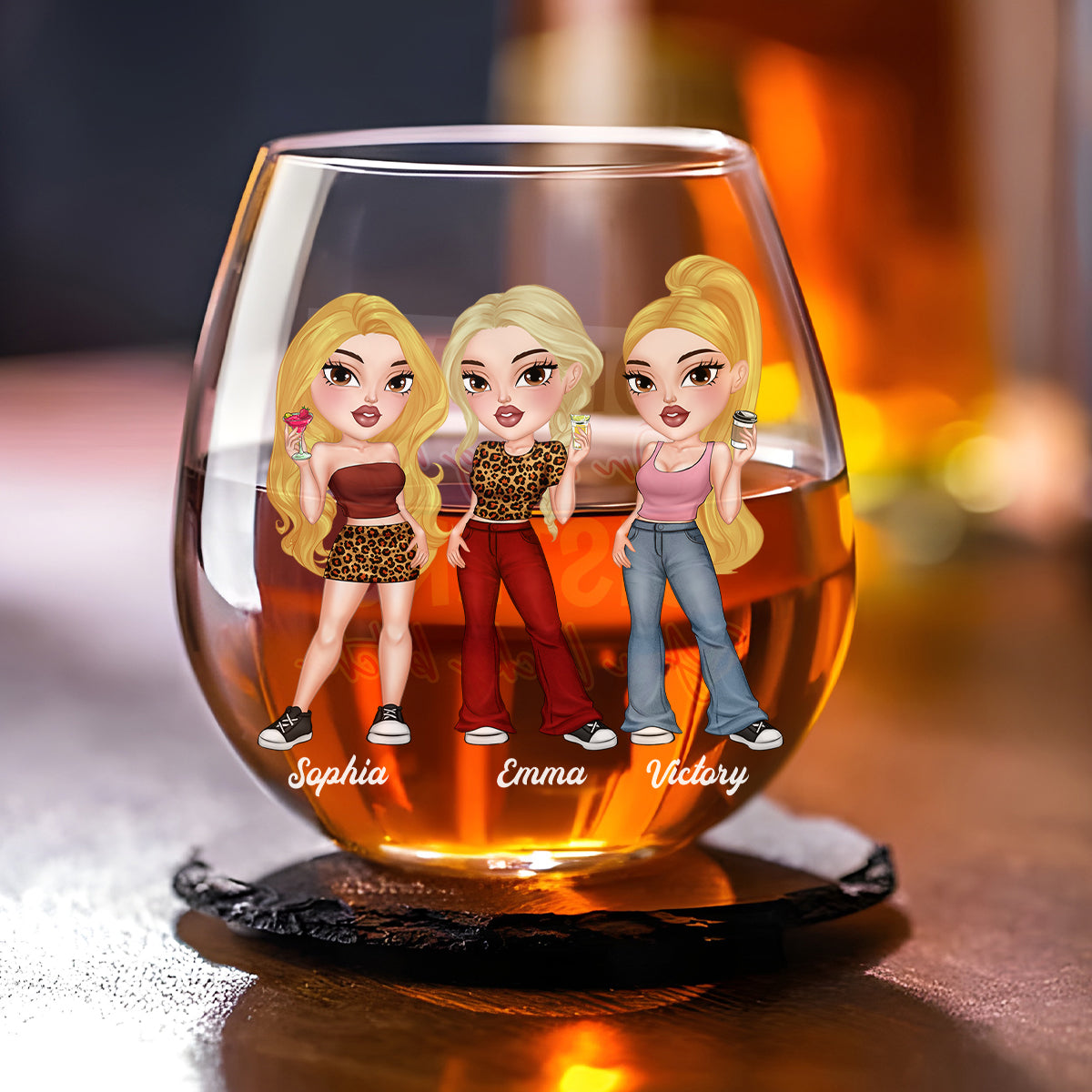 Congrats On Being My Bestie - Personalized Custom Wine Glass