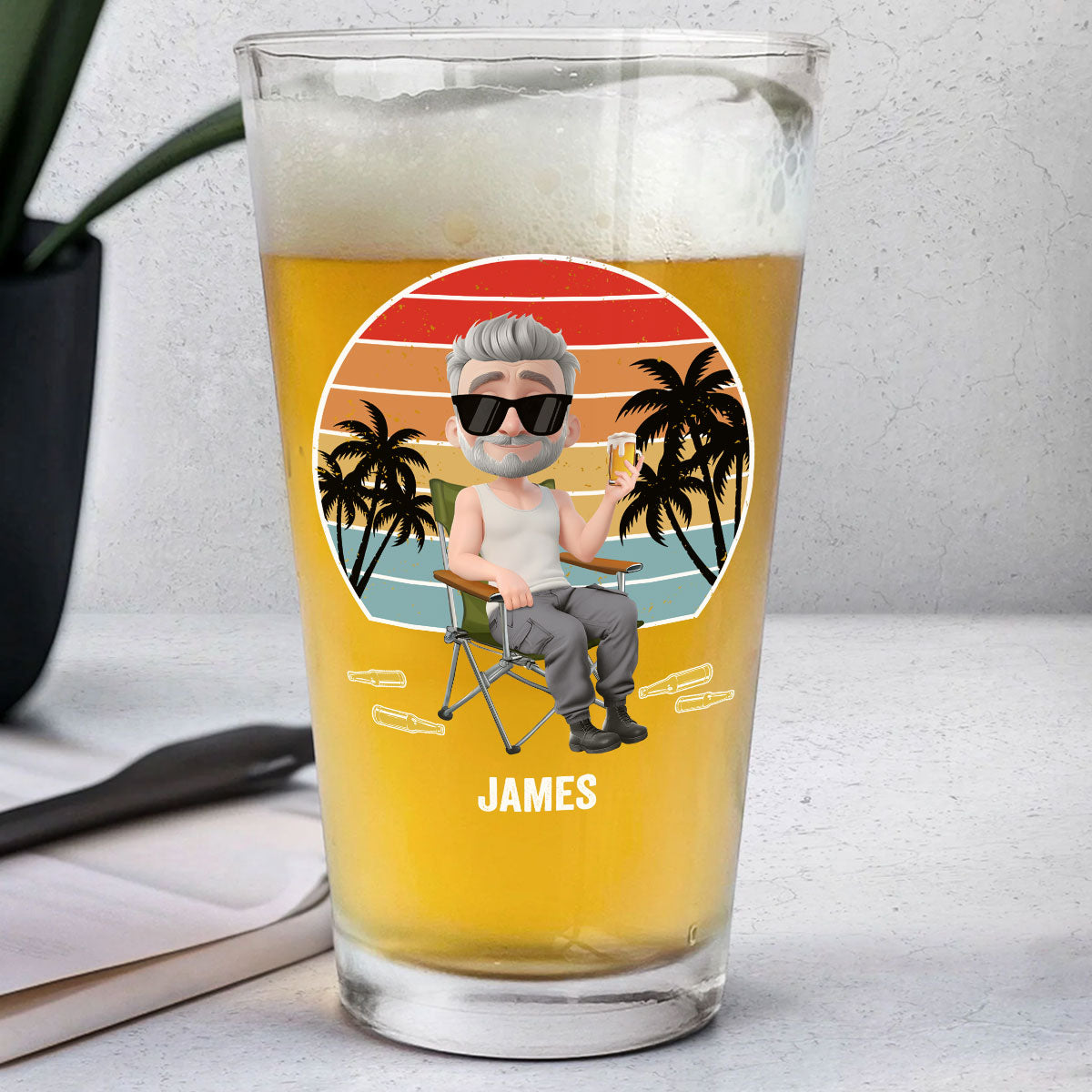 Daddy Relax - Personalized Custom Beer Glass