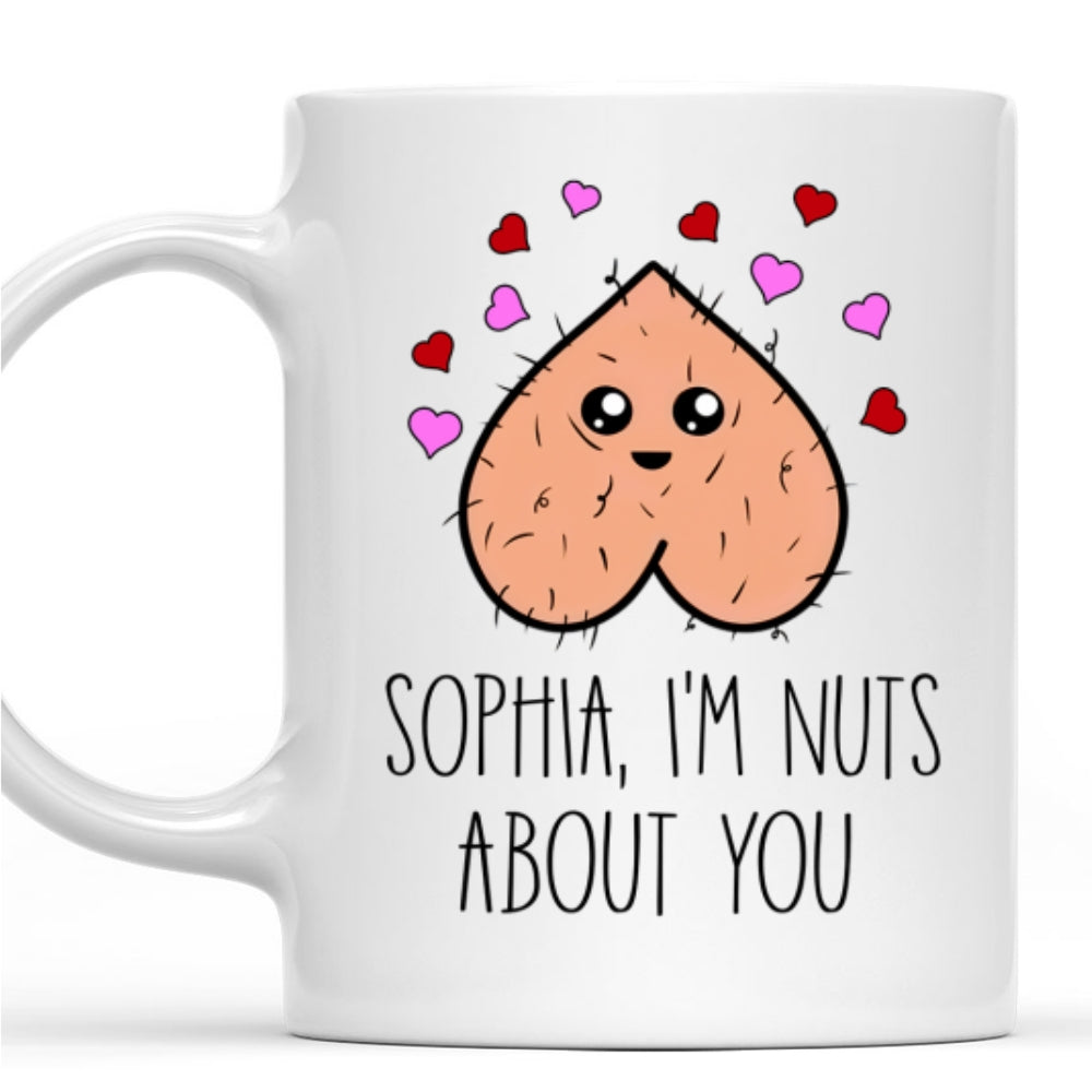 Going Nuts Because Of You - Personalized Custom Coffee Mug
