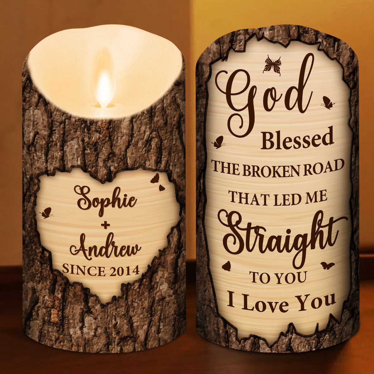I Love You - Personalized Custom LED Candle