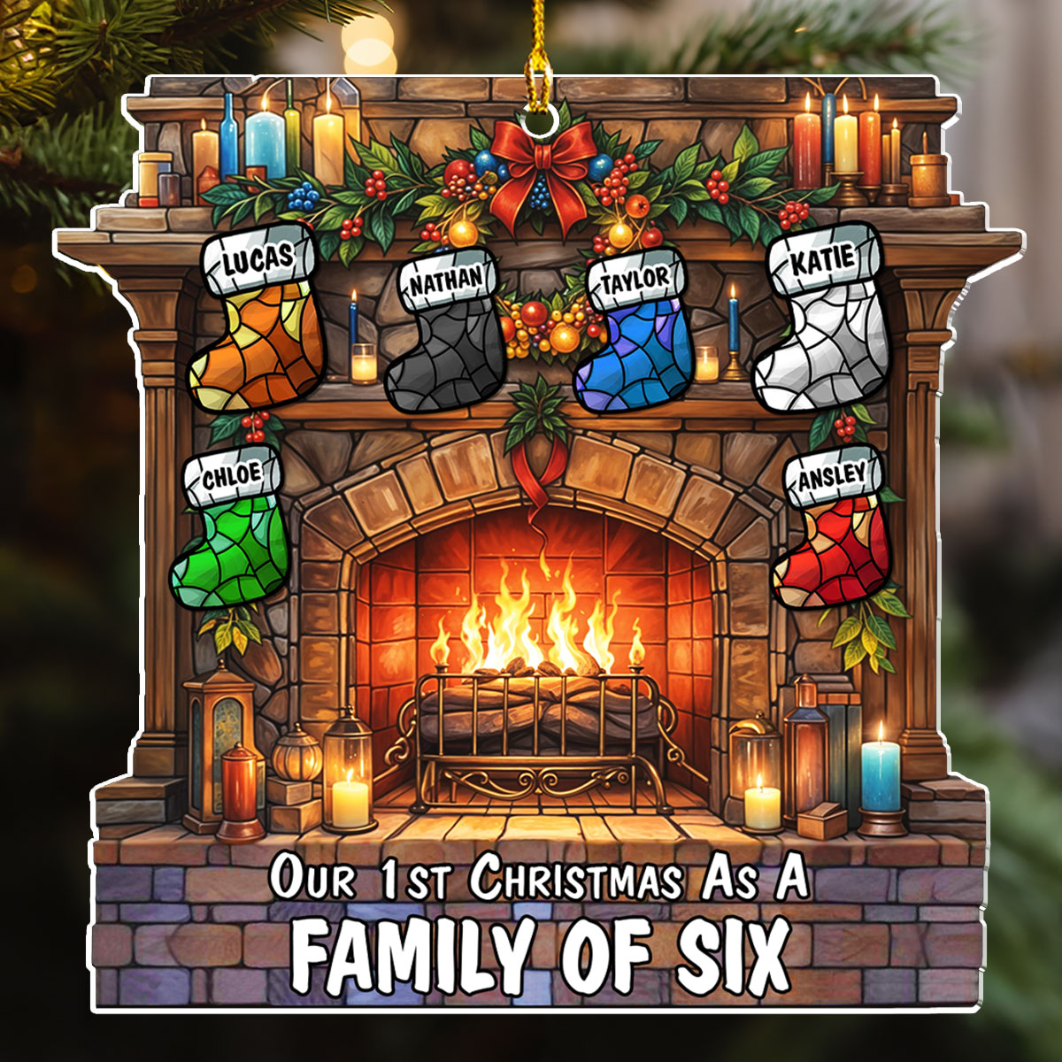 As A Family Of - Personalized Custom Acrylic Ornament