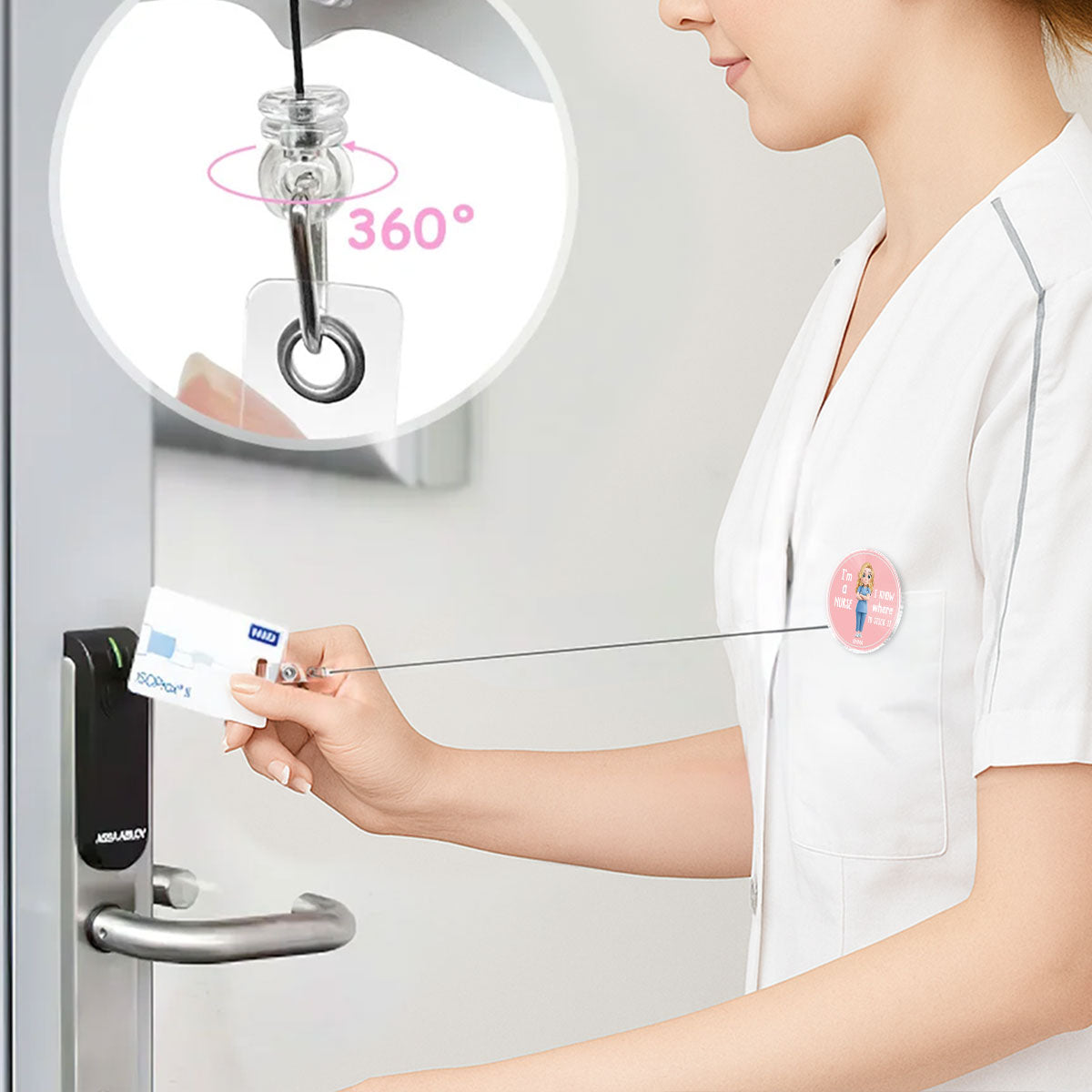 I Know Where To Stick It - Personalized Custom Acrylic Badge Reel