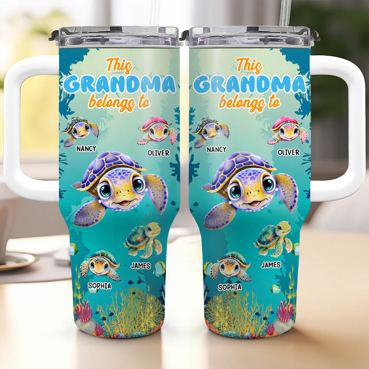 This Grandma Belongs To - Personalized Custom 40 Oz Tumbler