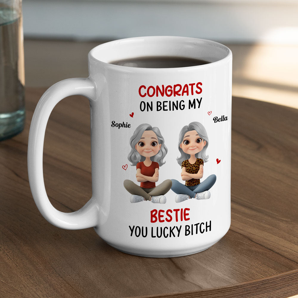 Congrats My Bestie - Personalized Custom Coffee Mug