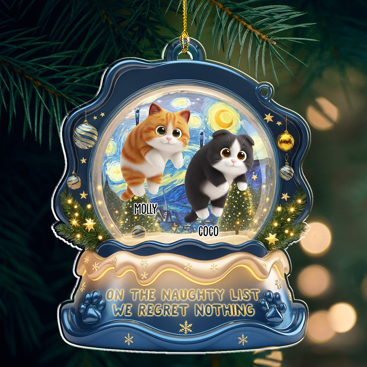 Cat Edition - Personalized Custom Acrylic Ornament 