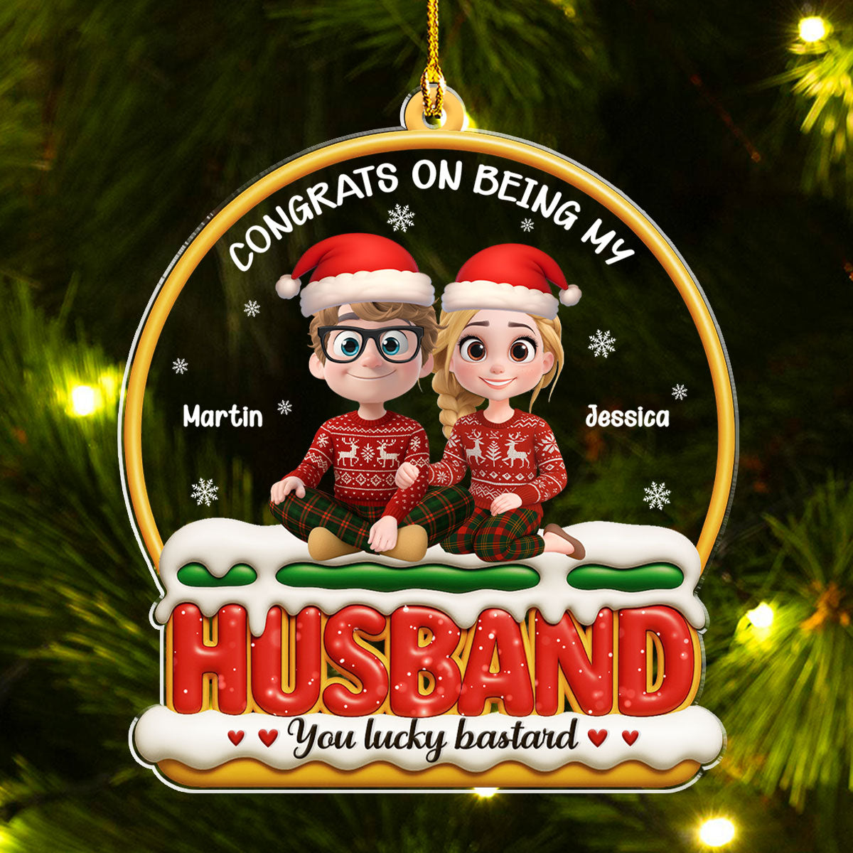 Lucky You - Personalized Custom Acrylic Ornament