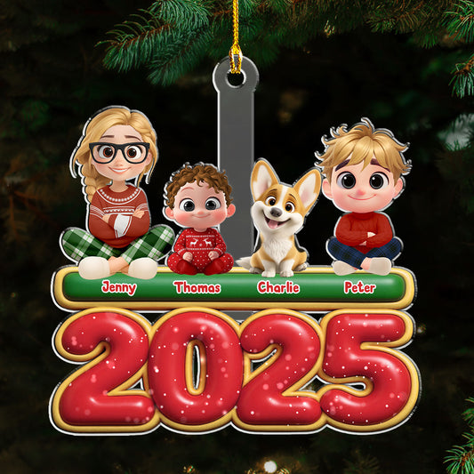 My Kids Is Here - Personalized Custom Acrylic Ornament