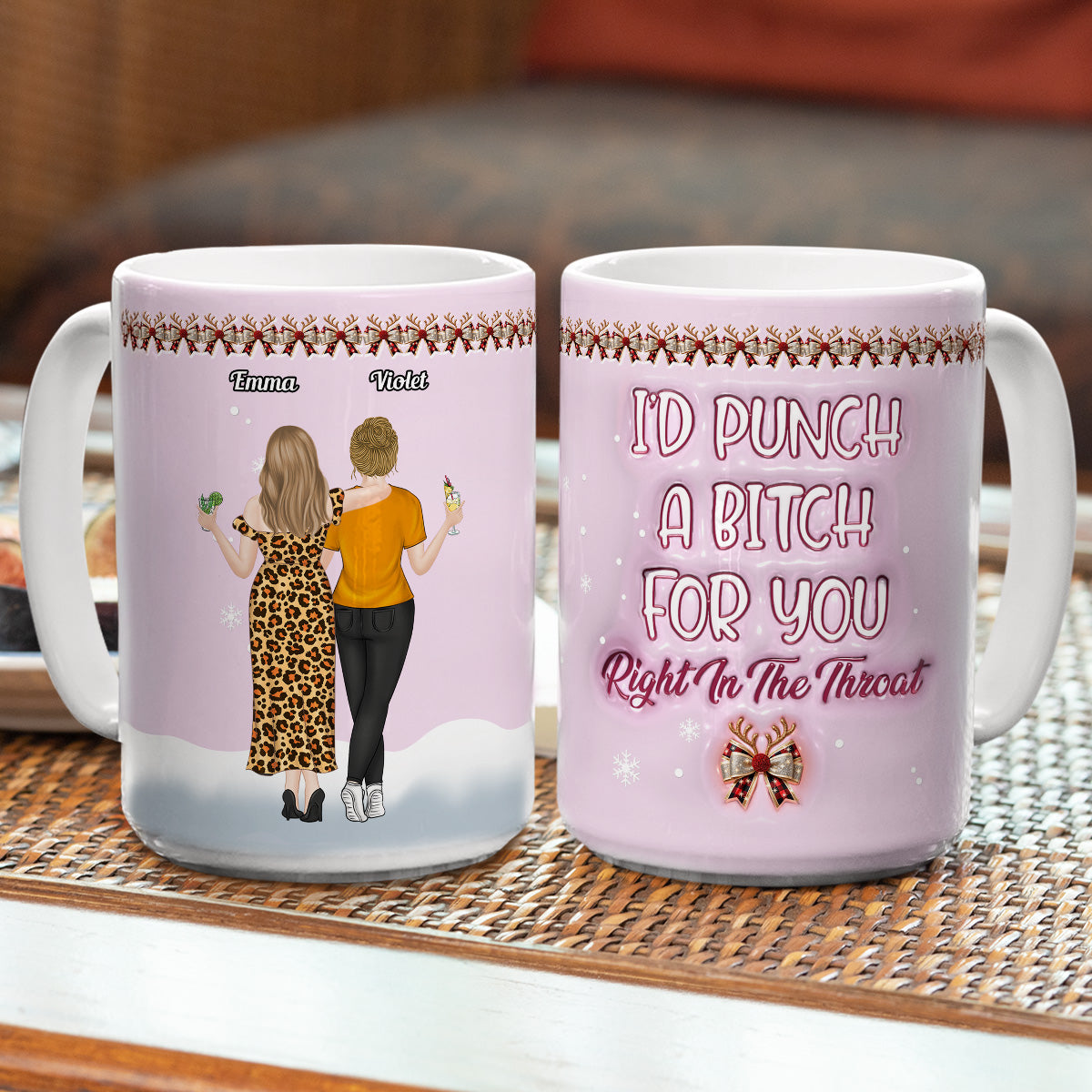 I Will Protect You - Personalized Custom 3D Inflated Effect Coffee Mug