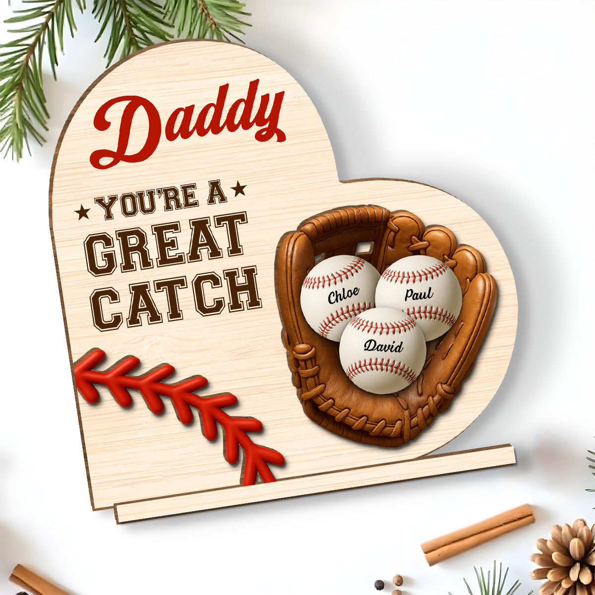 Best Baseball Dad - Personalized Custom 2-Layer Wood Plaque With Flat Base