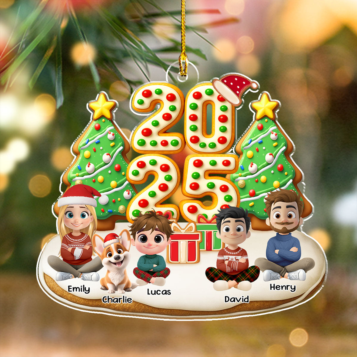 Family Holiday Memories - Personalized Custom Acrylic Ornament