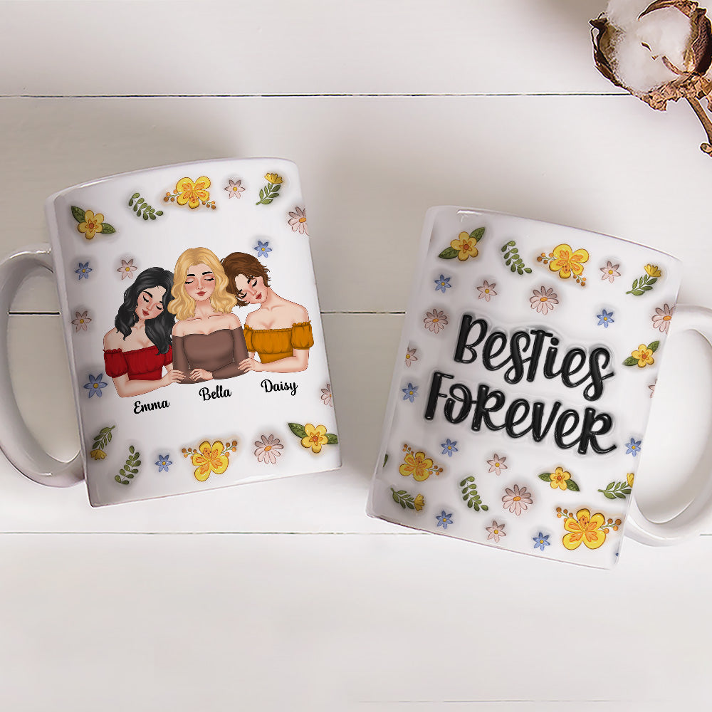 Sweets Friendship - Personalized Custom 3D Inflated Effect Coffee Mug