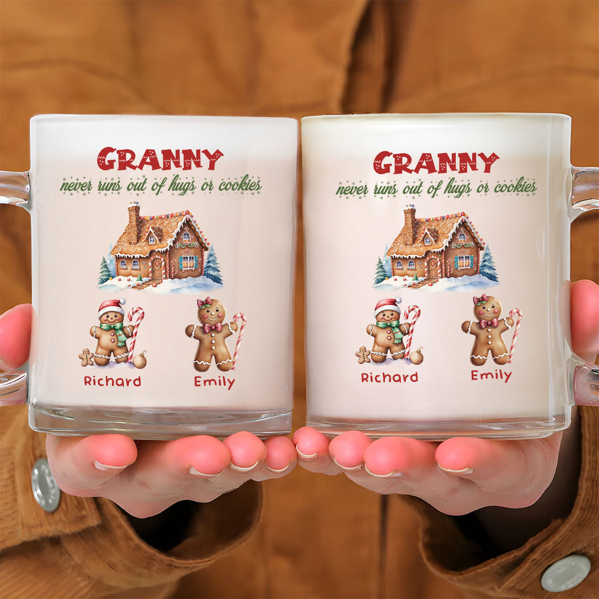 Grandma Never Run Out of Cookies - Personalized Custom Glass Mug
