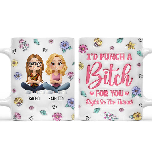 Bestie Forever Cartoonize - Personalized Custom 3D Inflated Effect Mug