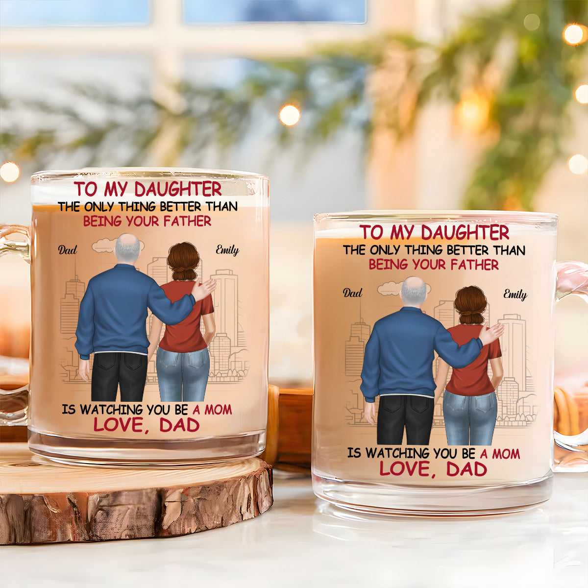 We Are Proud Of You Daughter - Personalized Custom Glass Mug