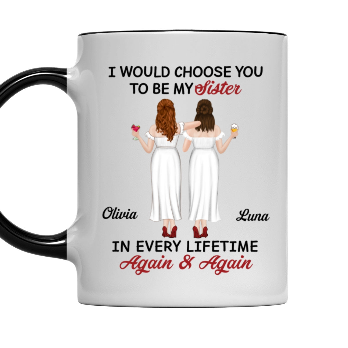 True Friends Always - Personalized Custom Accent Mug