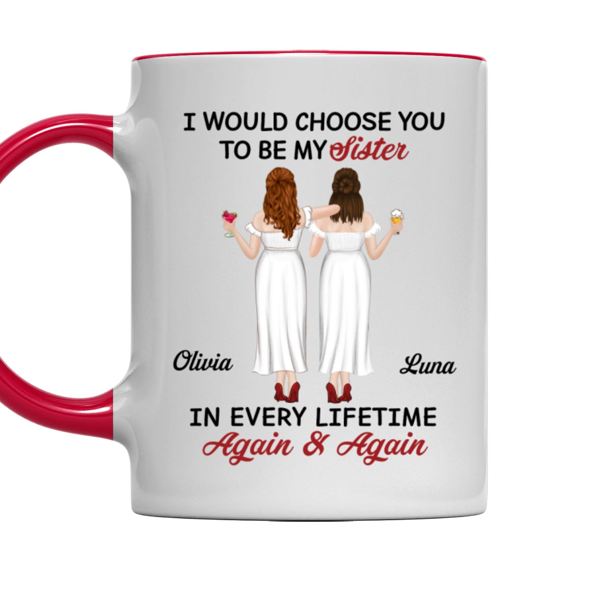 True Friends Always - Personalized Custom Accent Mug