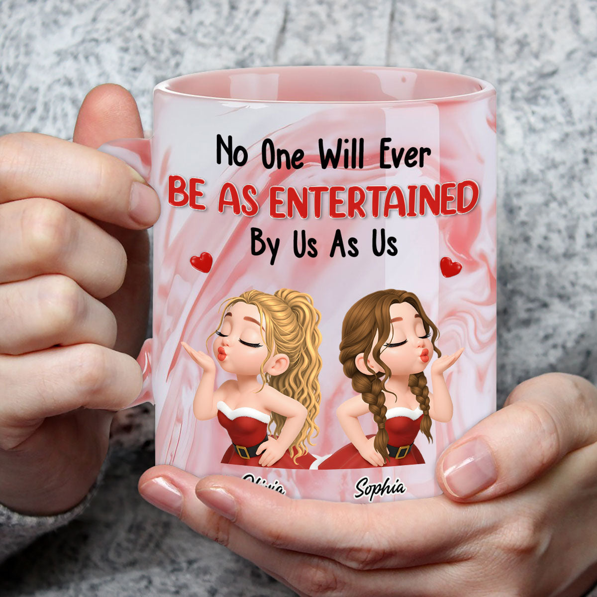 My Forever Goober - Personalized Custom Pink Marble Mug