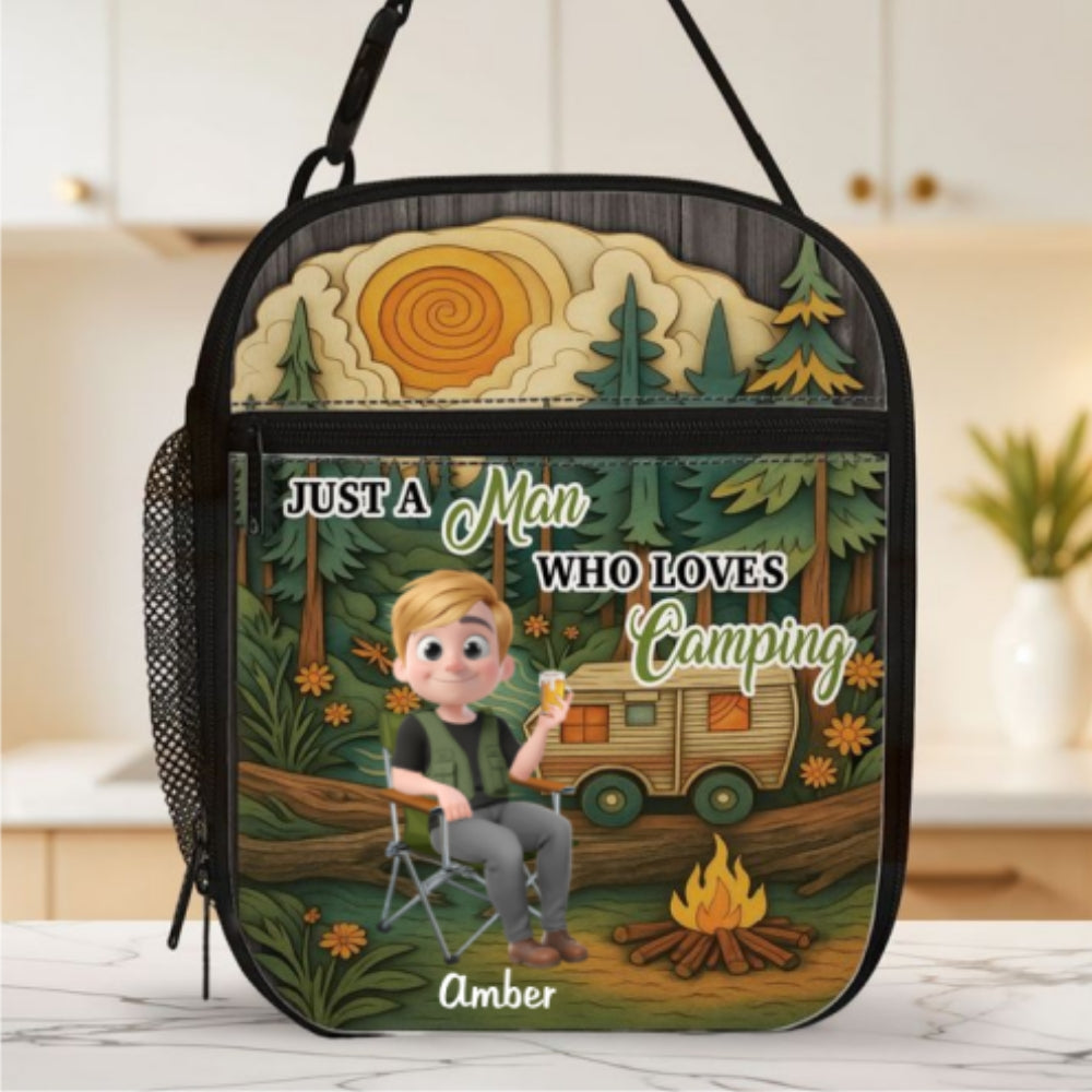 Love Camping - Personalized Custom Insulated Lunch Bag