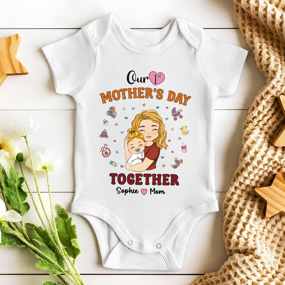 1st Mothers Day Together - Personalized Custom Onesie