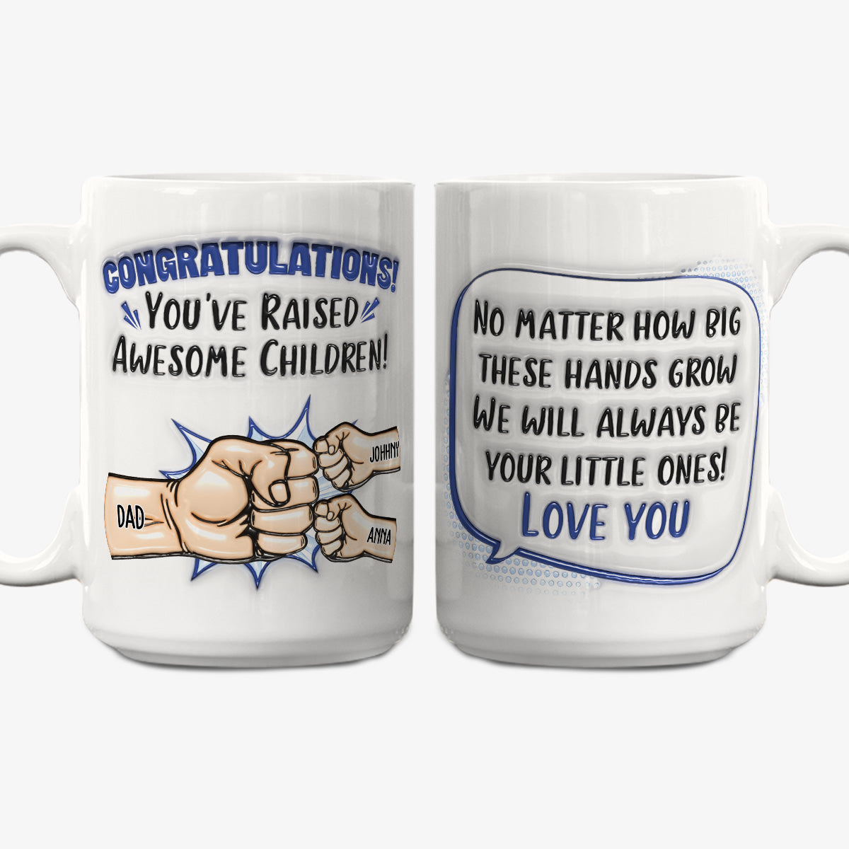 Awesome Dad - Personalized Custom 3D Inflated Effect Mug