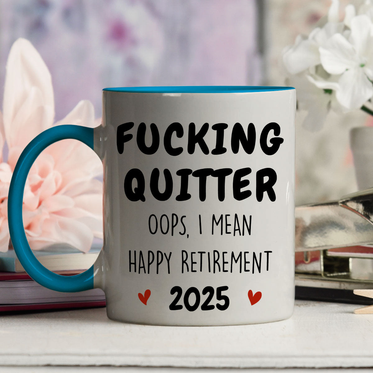 Left Job With Dignity - Personalized Custom Accent Mug