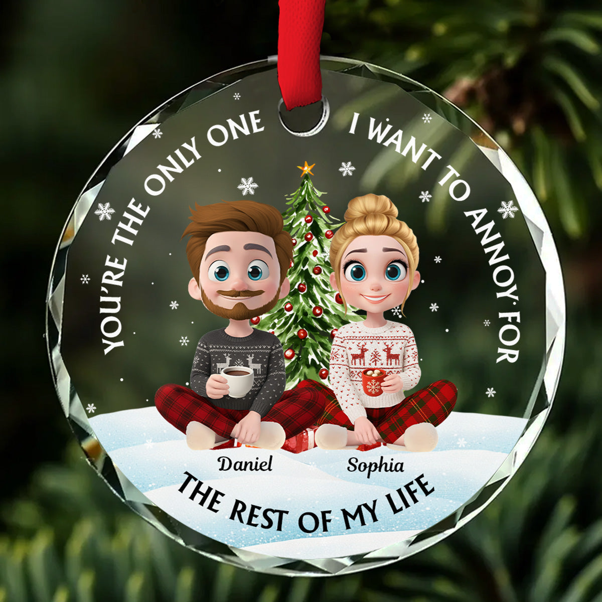 I Want To Annoy You - Personalized Custom Glass Ornament