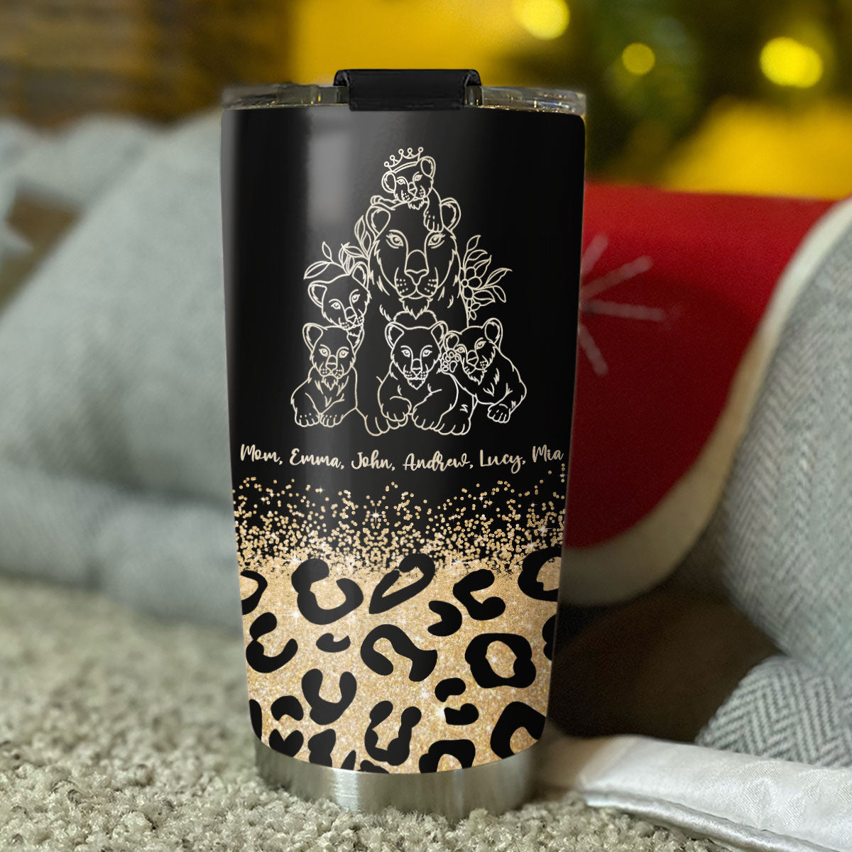 We Love You Mom Leopard - Personalized Custom Tumbler