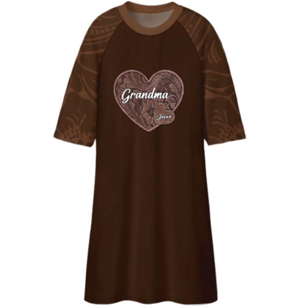 Grandkids Make Life More Grand - Personalized Custom 3/4 Sleeve Dress