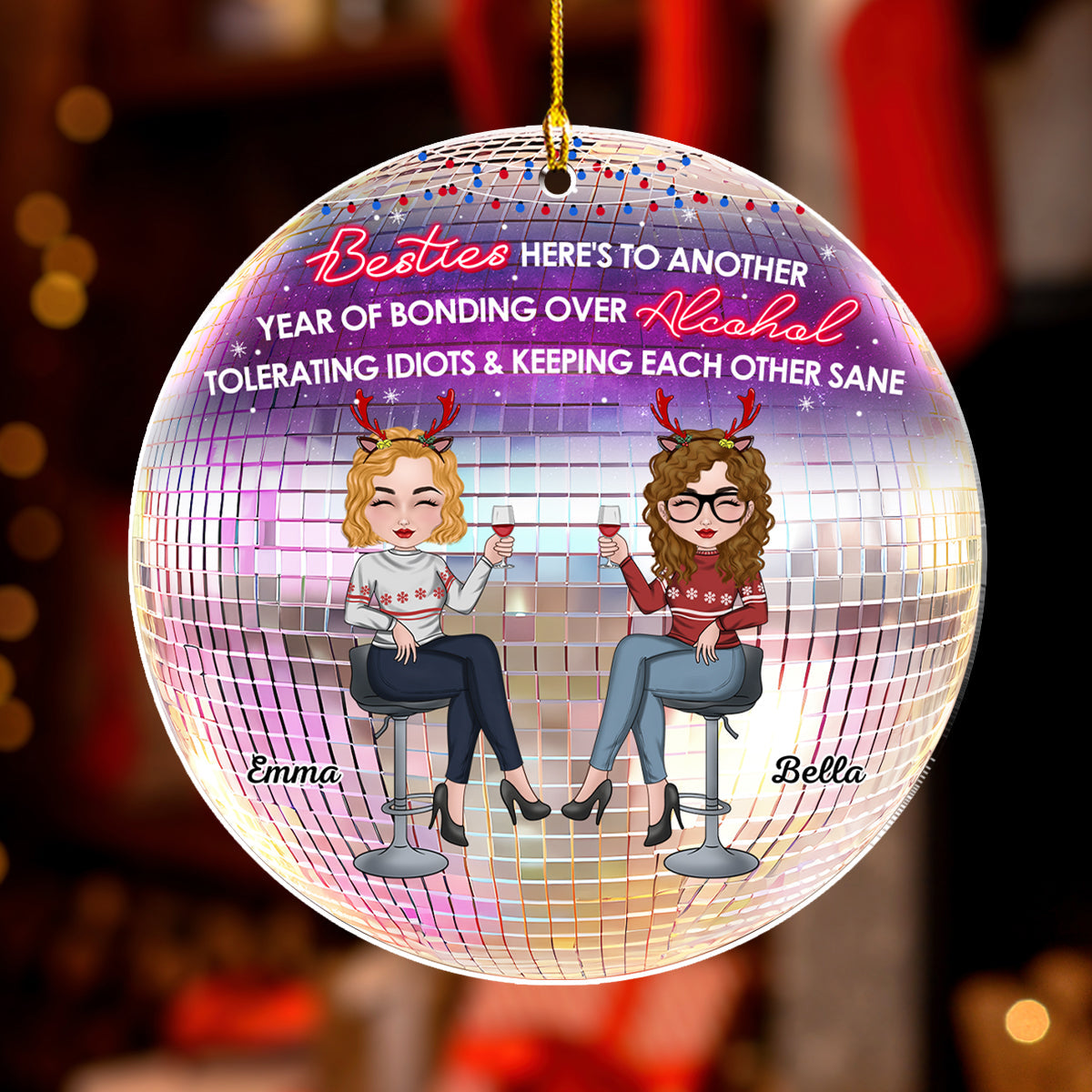 Keeping Each Other Sane - Personalized Custom Acrylic Ornament
