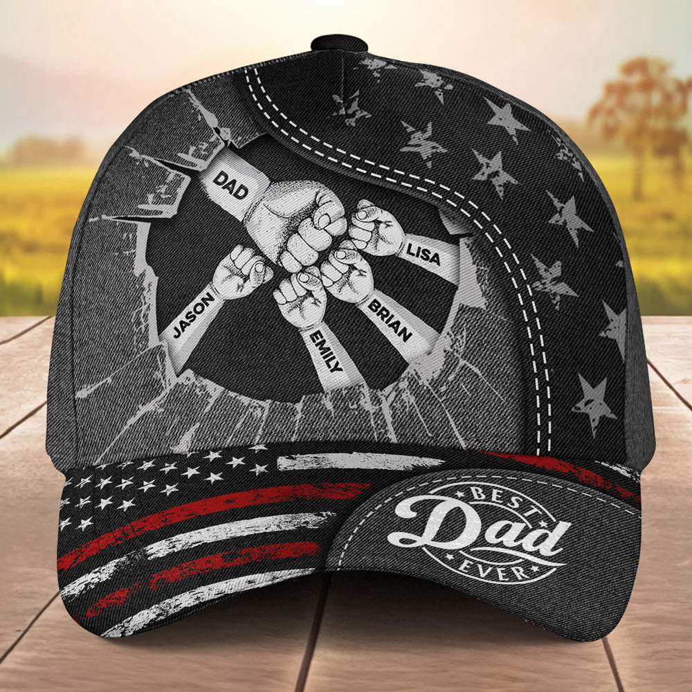 Fist Bump For Daddy - Personalized Custom Classic Cap