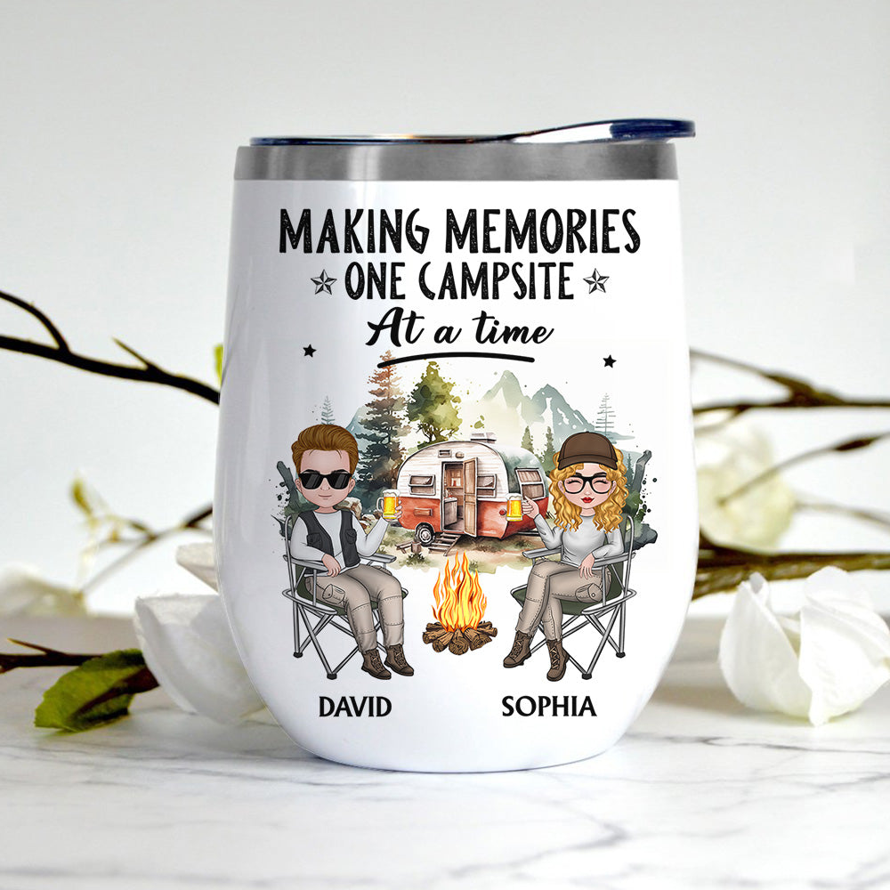 Making Camping Memories - Personalized Custom Wine Tumbler