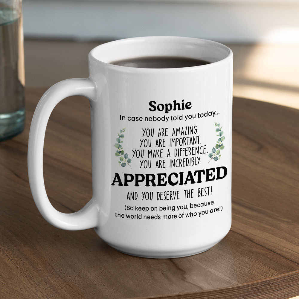 You Make A Difference - Personalized Custom Coffee Mug