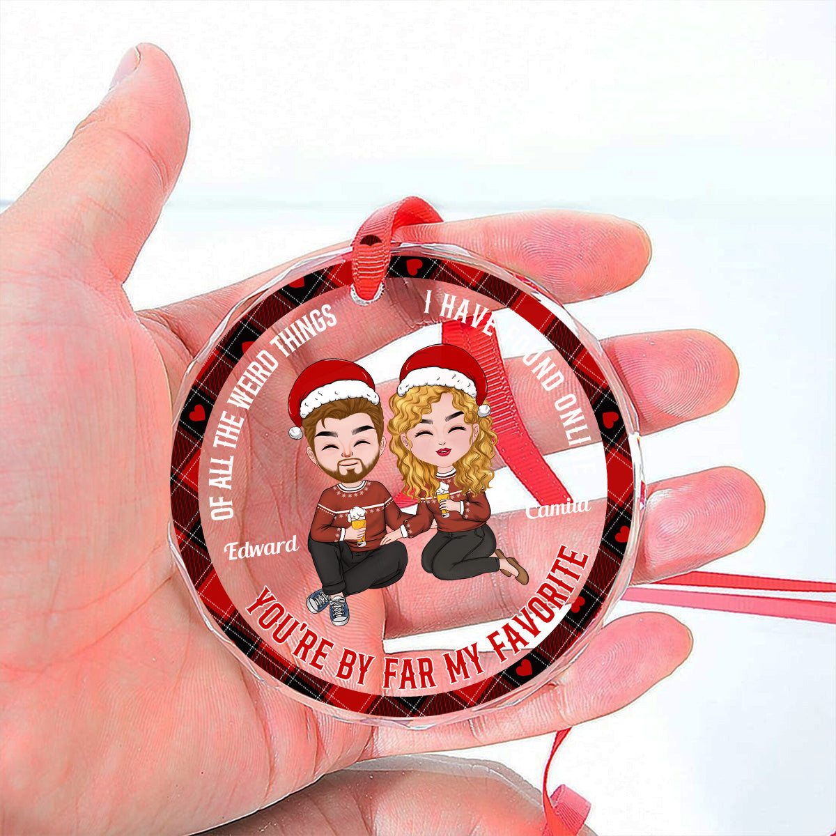 Best Thing I've Ever Found On The Internet - Personalized Custom Glass Ornament