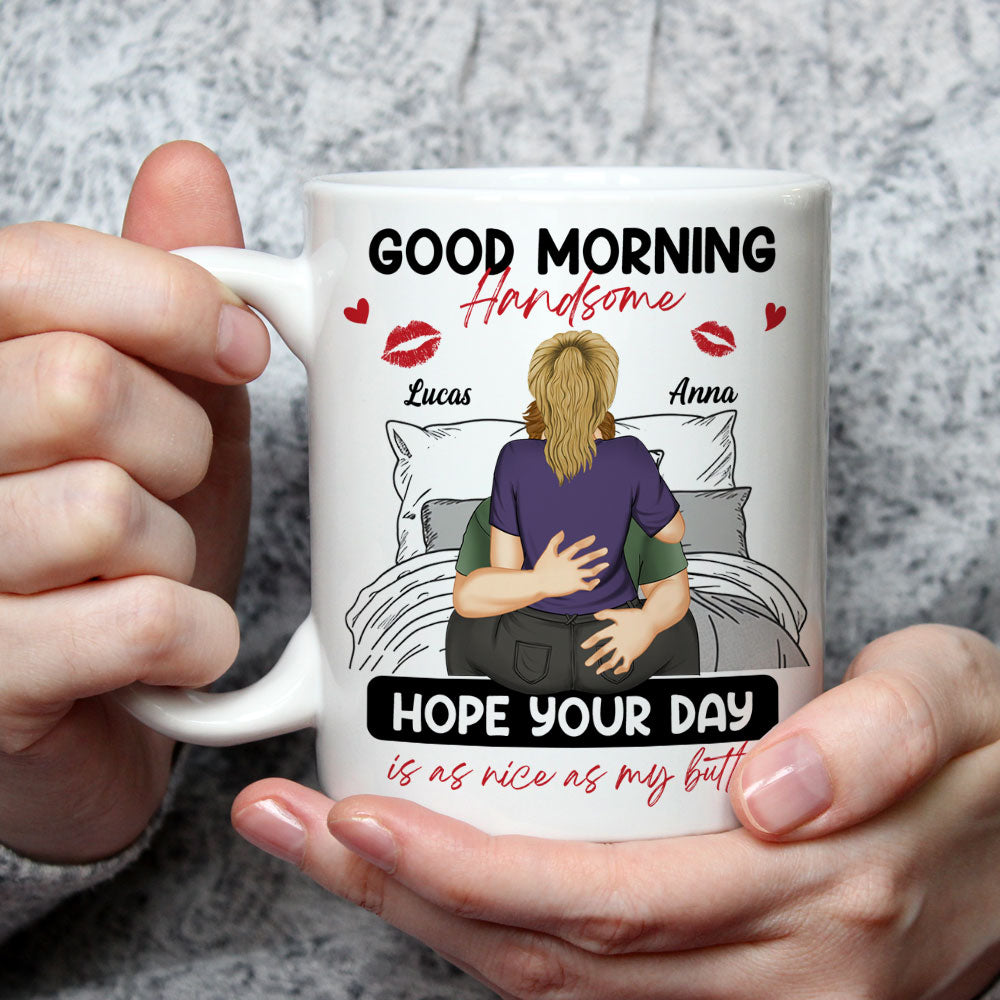 Good Morning Handsome - Personalized Custom Coffee Mug