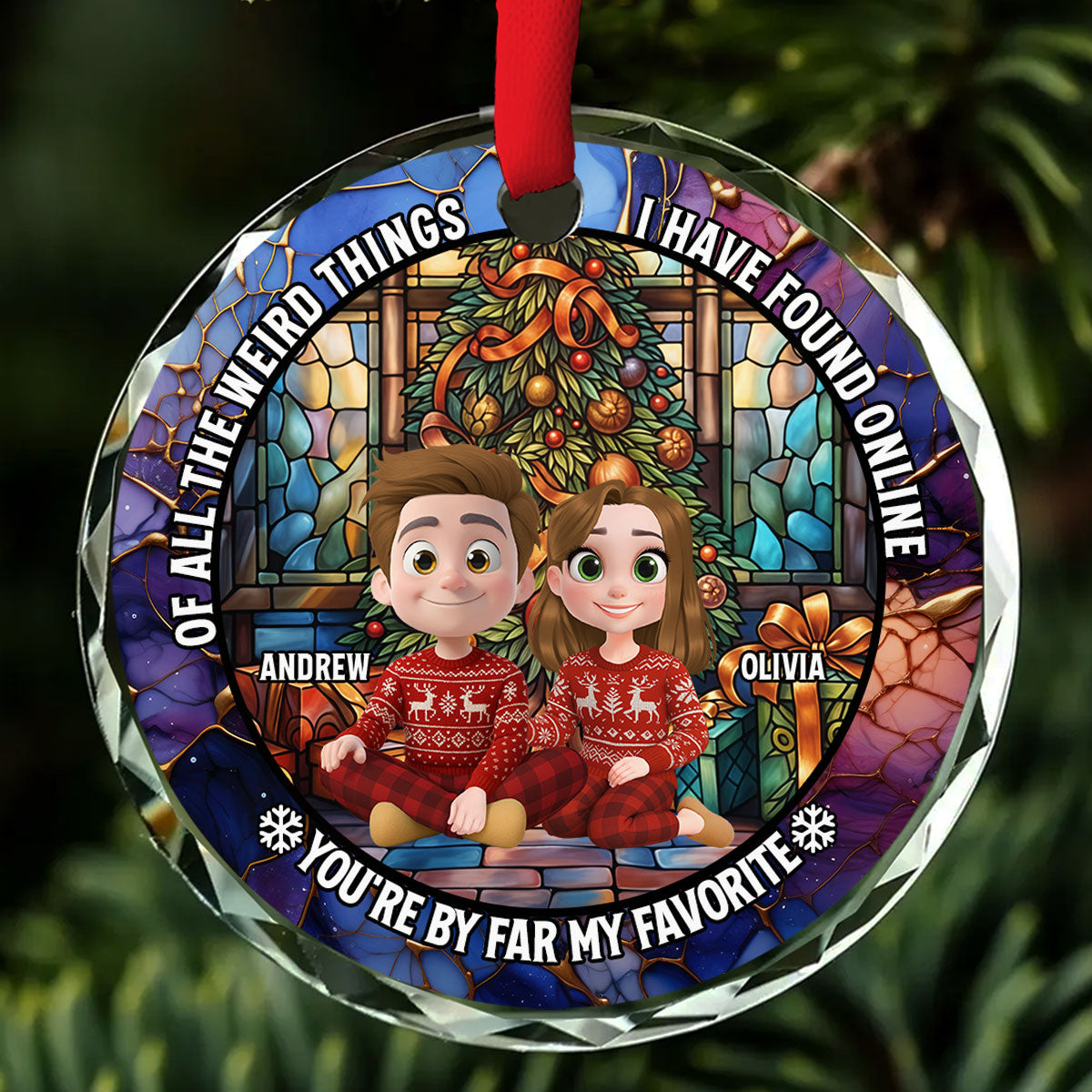 I Have Found You Online - Personalized Custom Glass Ornament
