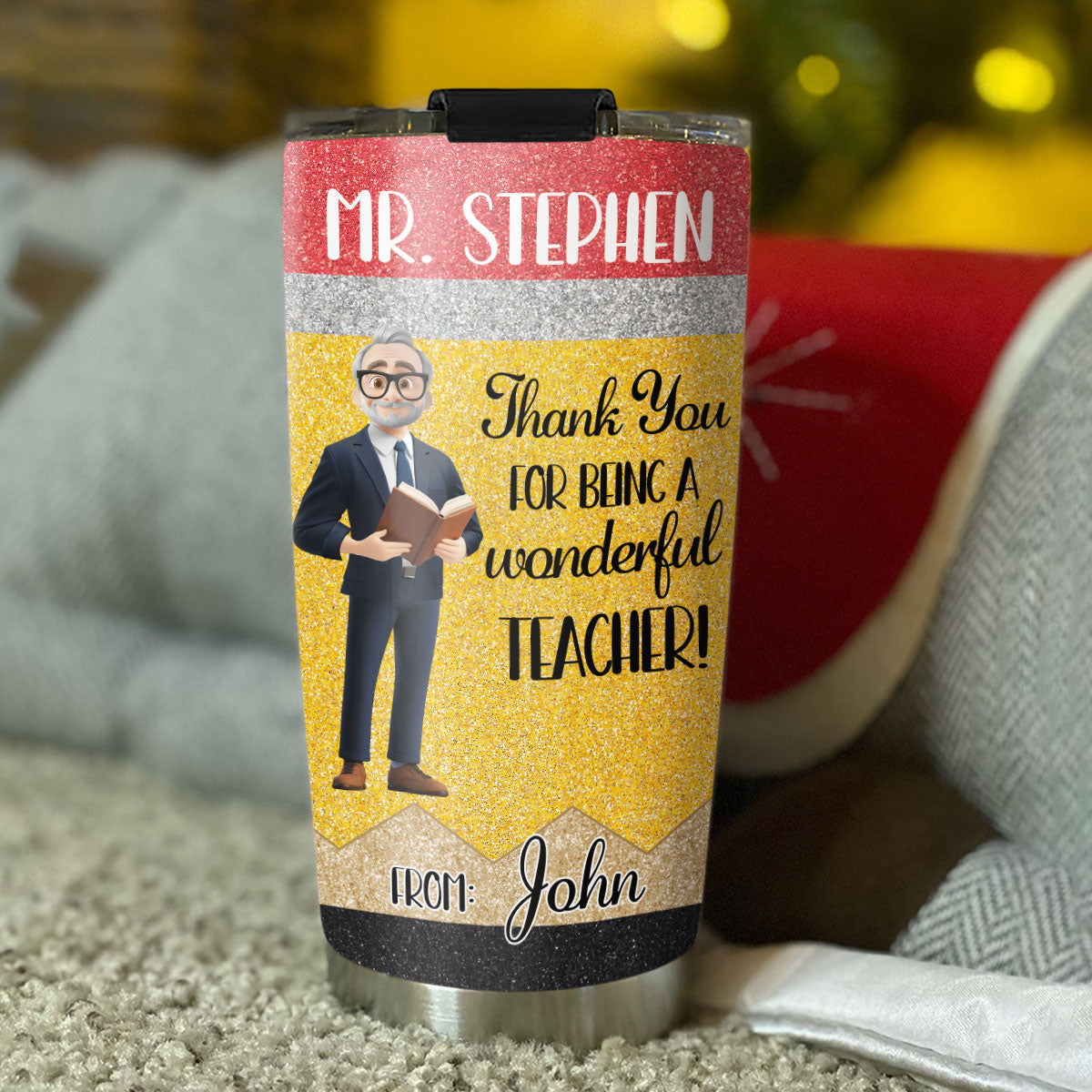 Thanks For Being A Wonderful Teacher - Personalized Custom Tumbler
