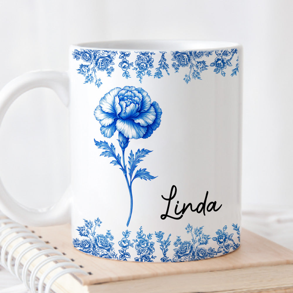 Friends Are Flowers That Never Fade Toile - Personalized Custom Coffee Mug