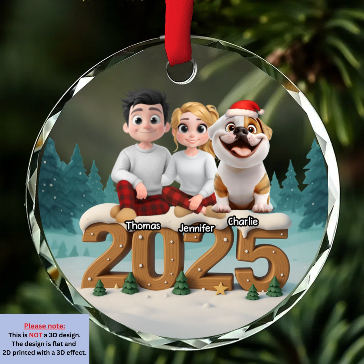 From This Year Onwards - Personalized Custom 3D Effect Glass Ornament