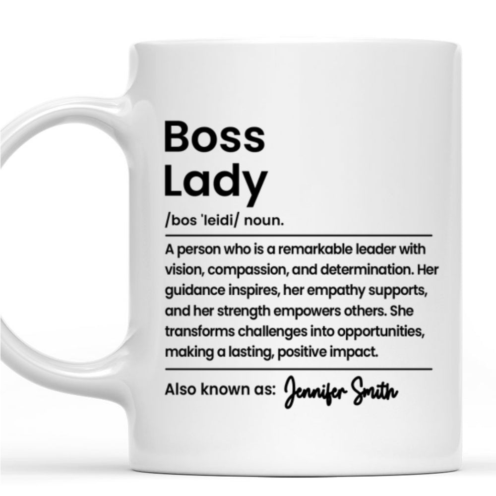 Boss Lady - Personalized Custom Coffee Mug