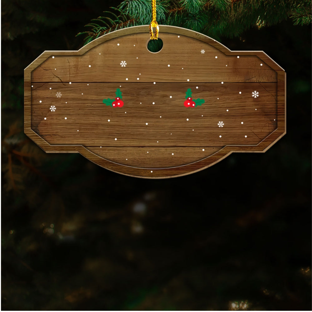 Family With Pet - Personalized Custom Wood Ornament