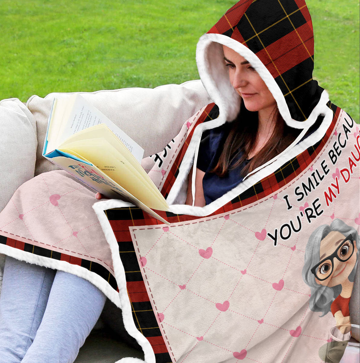 For Daughter - Personalized Custom Hooded Blanket