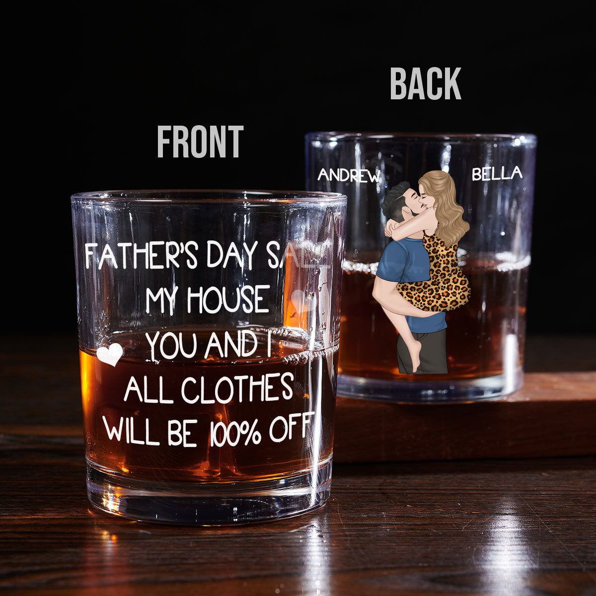 This Sale Ends In Bed - Personalized Custom Whiskey Glass