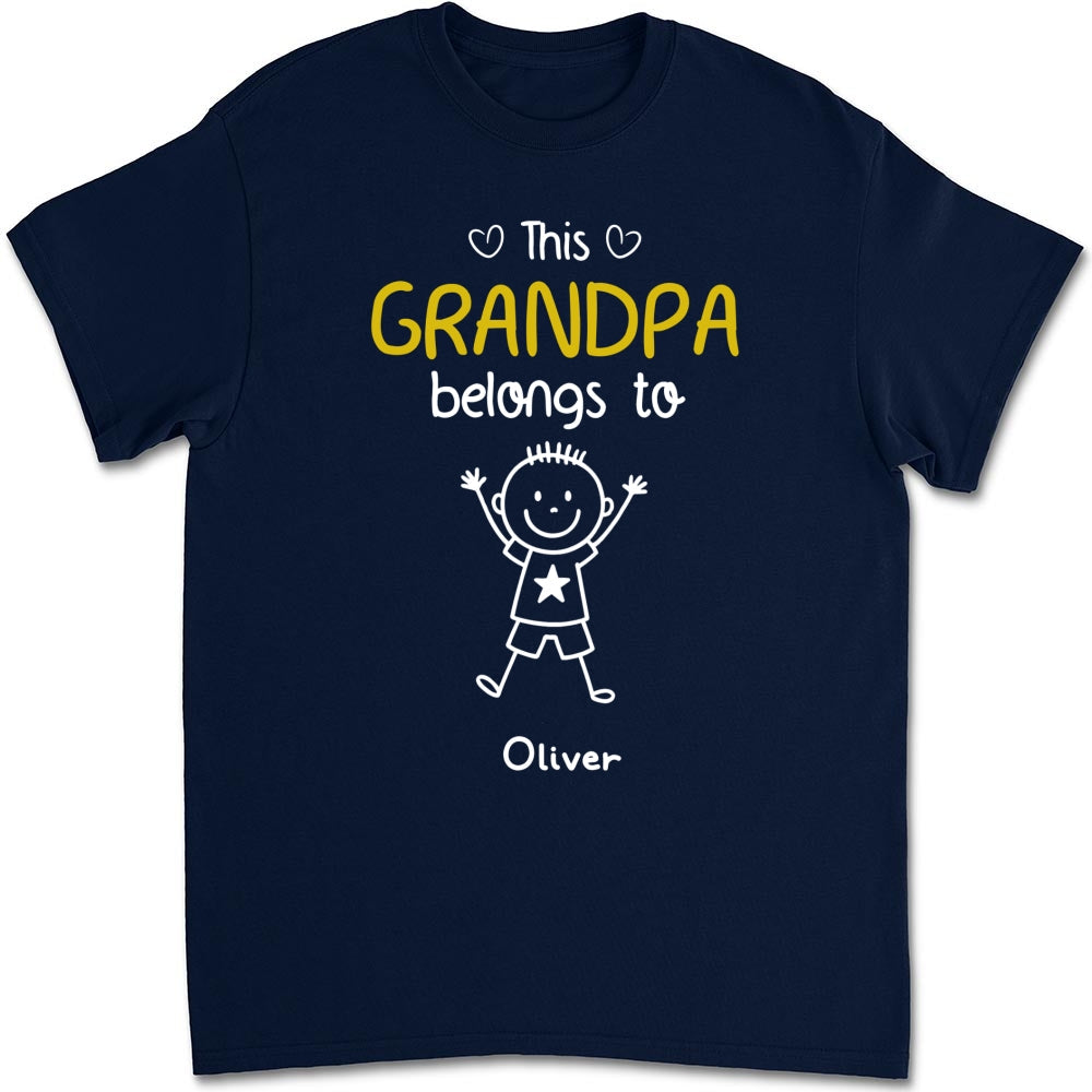 This Grandpa Belongs To Us - Personalized Custom Shirt
