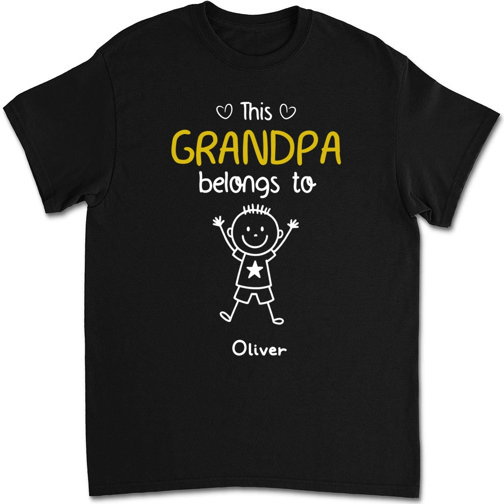 This Grandpa Belongs To Us - Personalized Custom Shirt