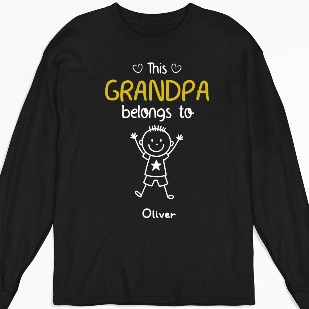 This Grandpa Belongs To Us - Personalized Custom Shirt